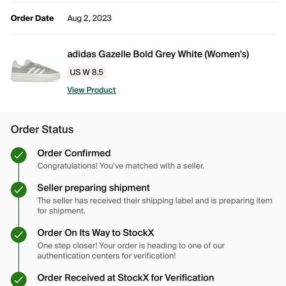 Women’s Adidas Gazelle Bold Grey White - Picture 7 of 7